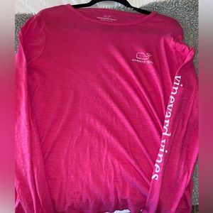 Small Pink Vineyard Vines Long Sleeved T-Shirt